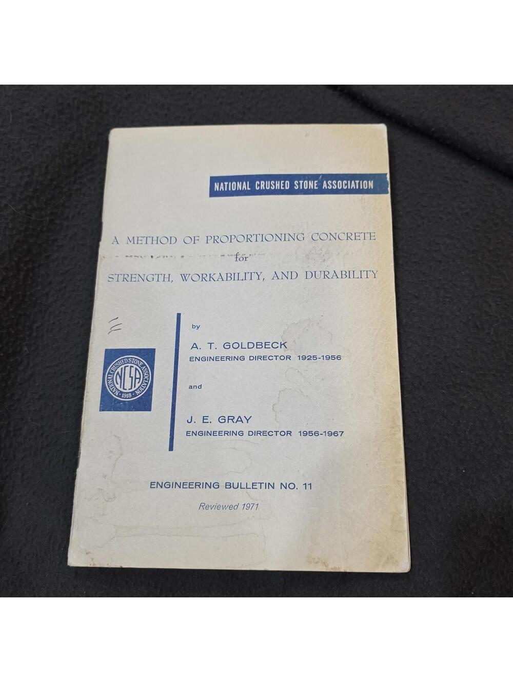 National Crushed Stone Association Proportioning Concrete Strength Workability..